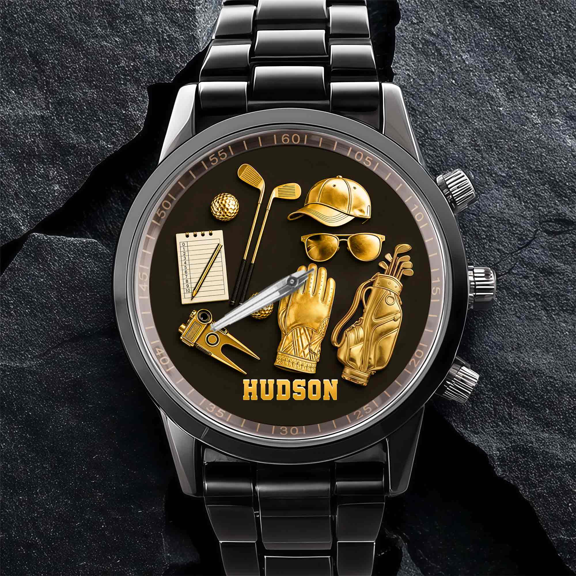 Personalized Custom Men's Watch for Golf Lovers | Golf Gift Men's Watch GradoCreations