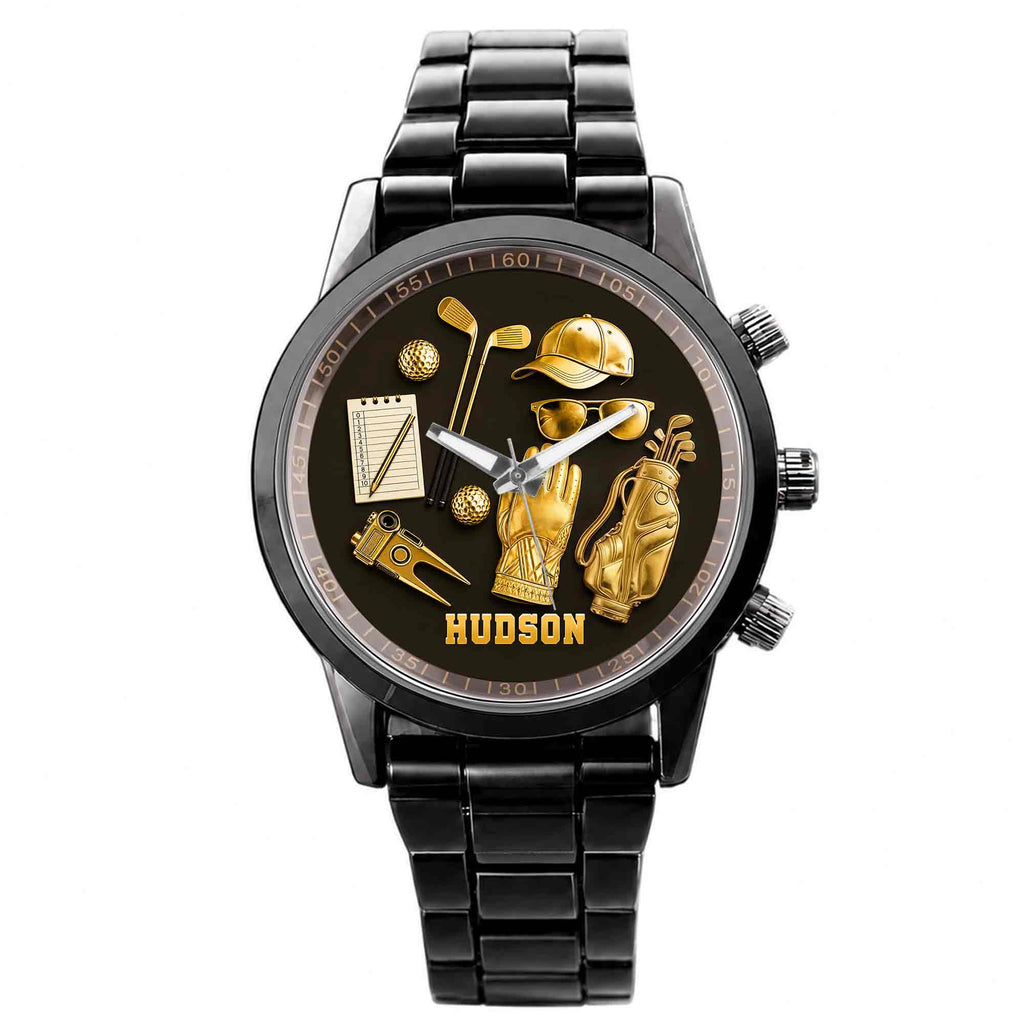 Personalized Custom Men's Watch for Golf Lovers | Golf Gift Men's Watch GradoCreations