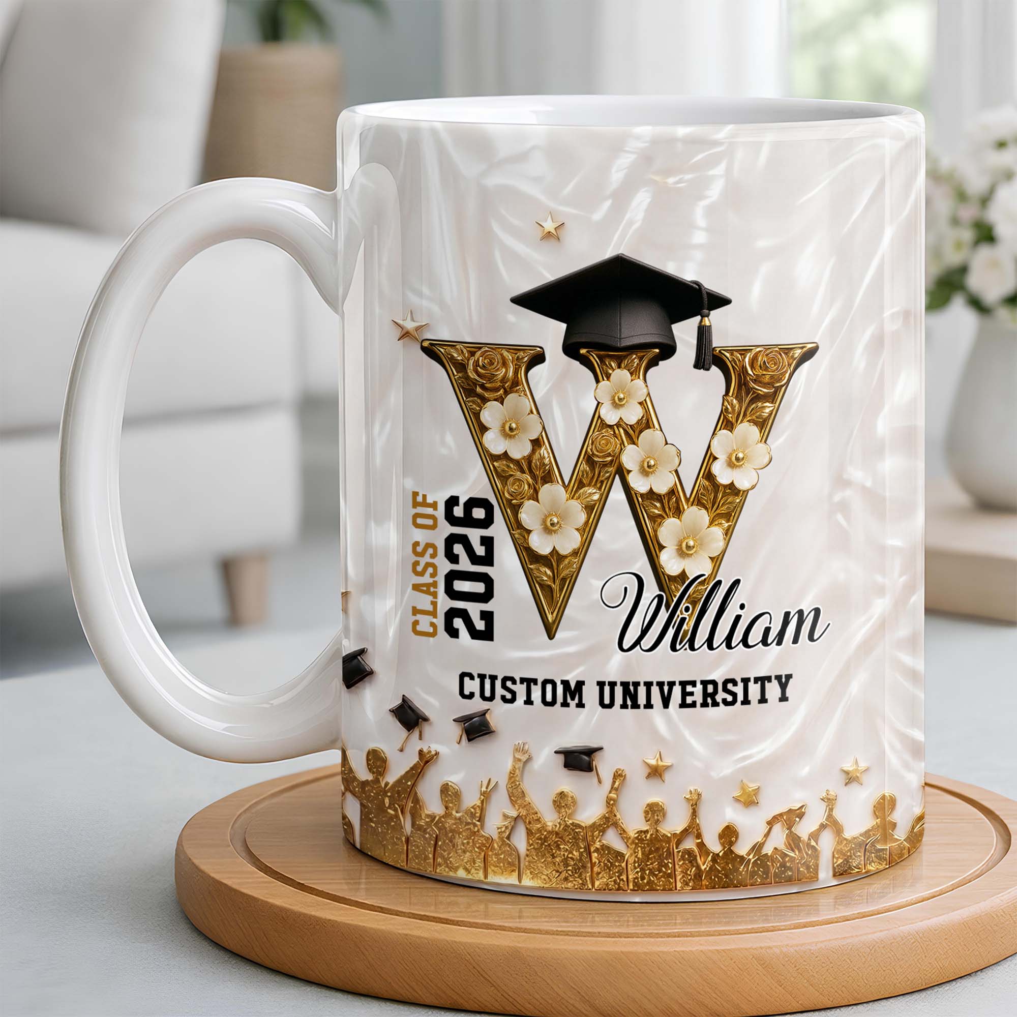 Personalized Graduation Mug Custom Name for Class of 2023 Gift Edge-to-edge Mug GradoCreations