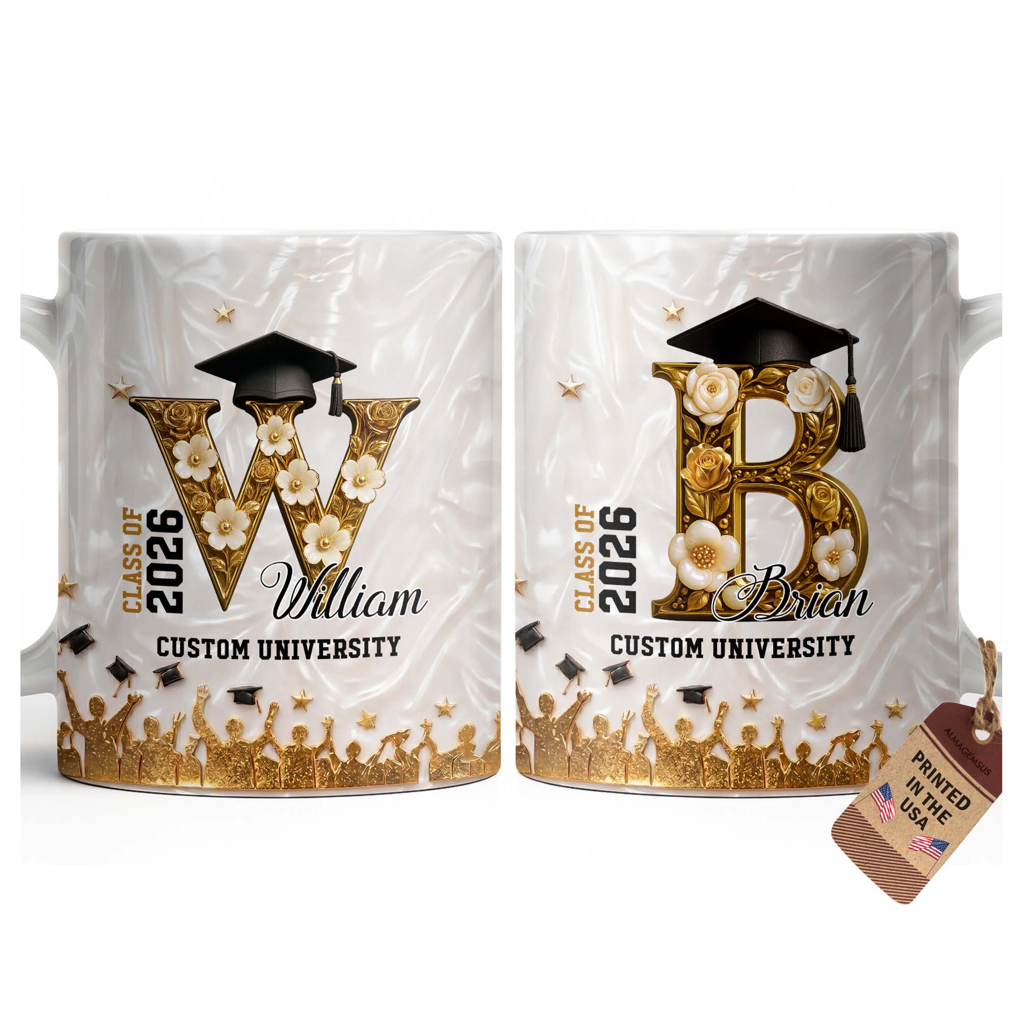 Personalized Graduation Mug Custom Name for Class of 2023 Gift Edge-to-edge Mug GradoCreations