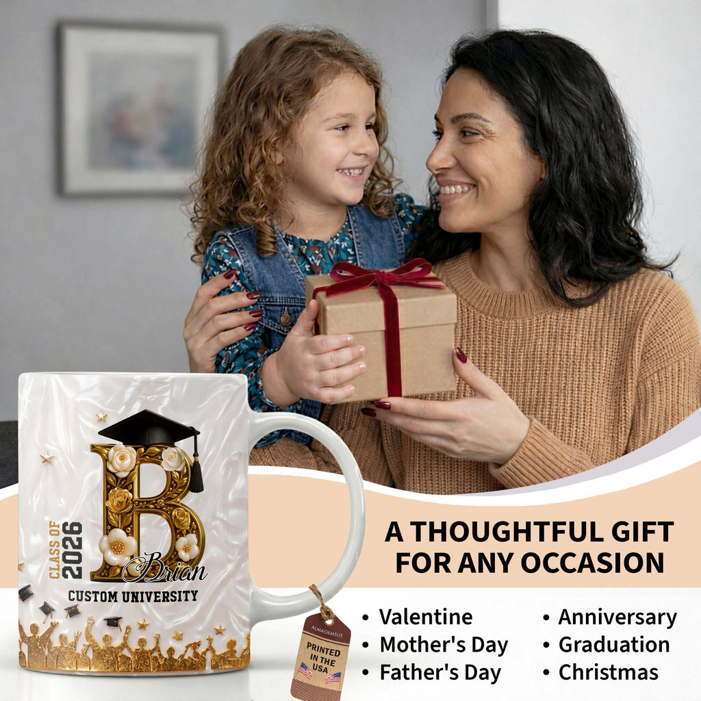Personalized Graduation Mug Custom Name for Class of 2023 Gift Edge-to-edge Mug GradoCreations