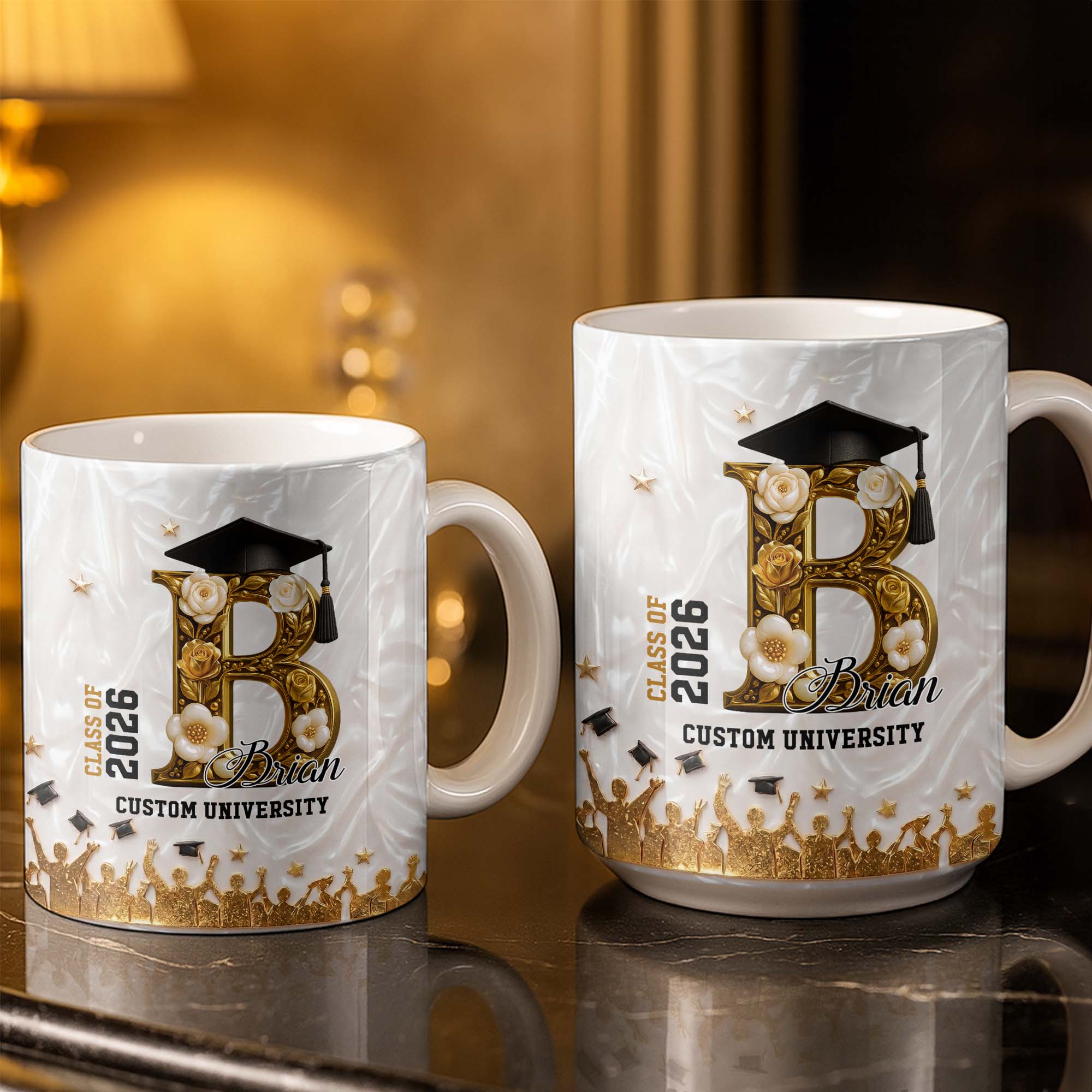 Personalized Graduation Mug Custom Name for Class of 2023 Gift Edge-to-edge Mug GradoCreations