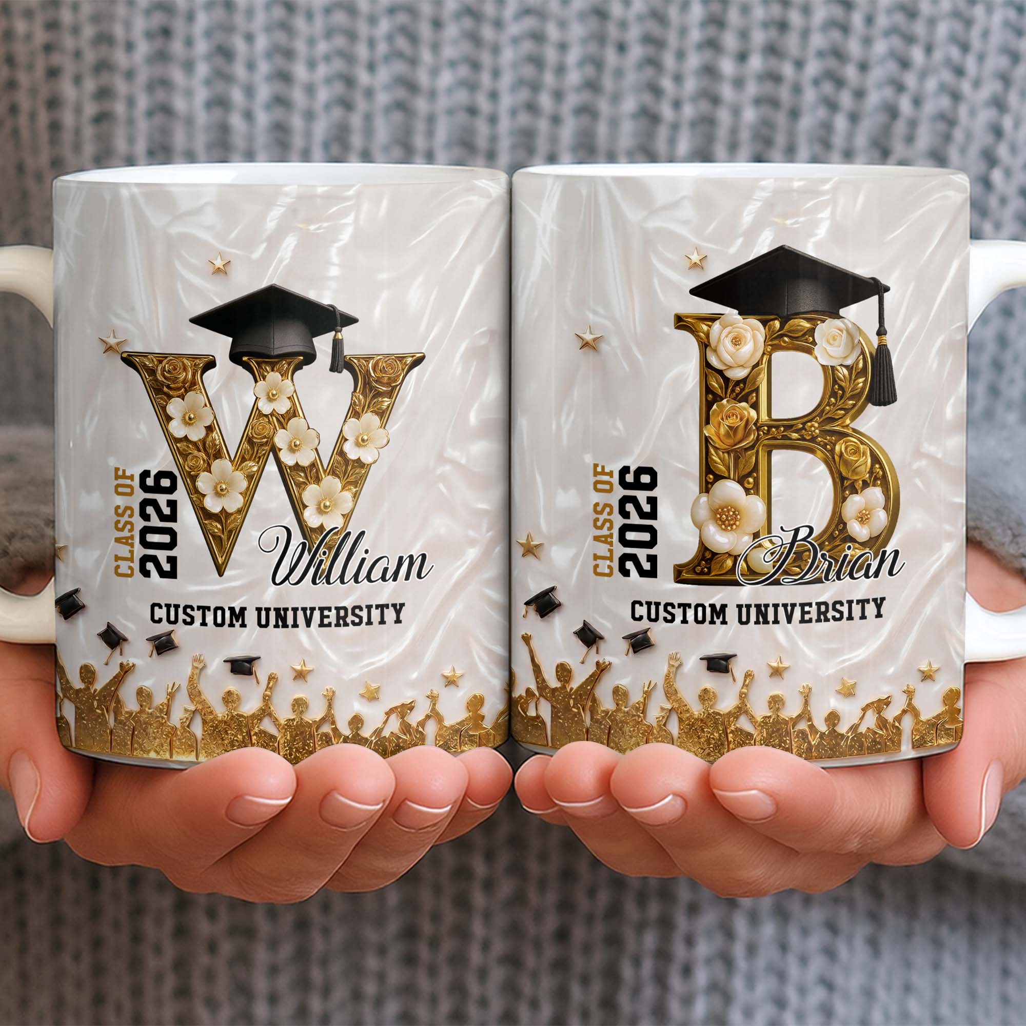 Personalized Graduation Mug Custom Name for Class of 2023 Gift Edge-to-edge Mug GradoCreations
