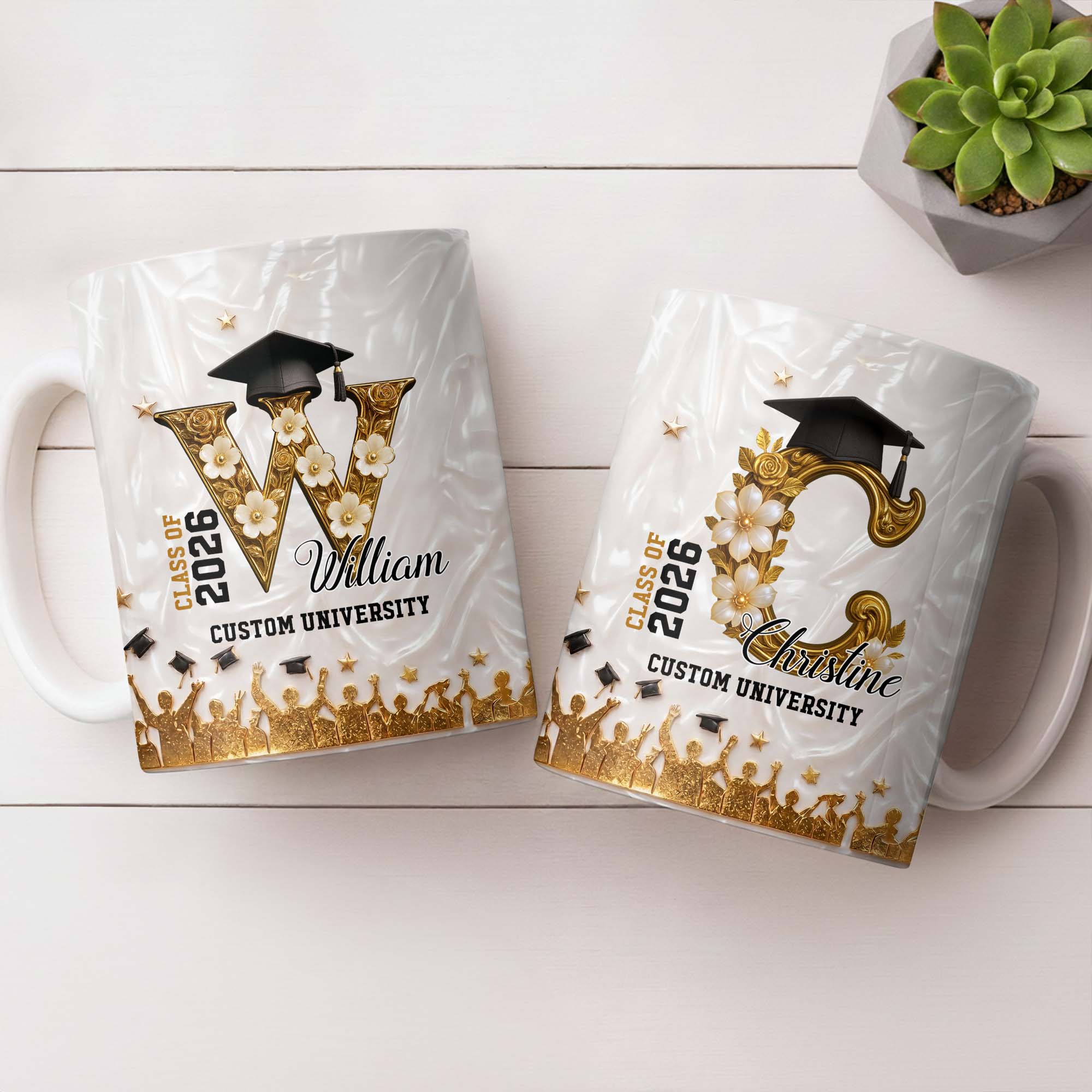 Personalized Graduation Mug Custom Name for Class of 2023 Gift Edge-to-edge Mug GradoCreations