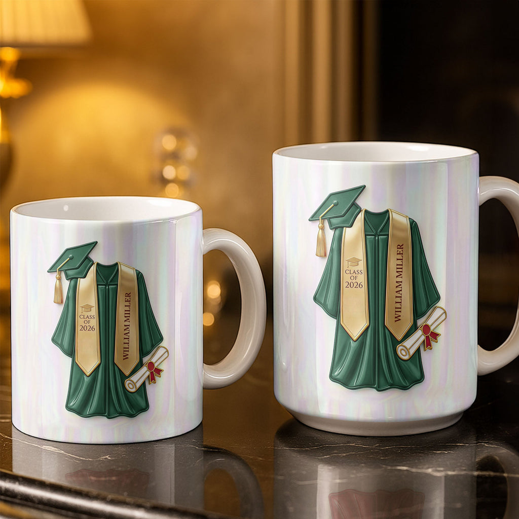 Personalized Graduation Coffee Mug Custom Name Class of 2023 Gift Edge-to-edge Mug GradoCreations