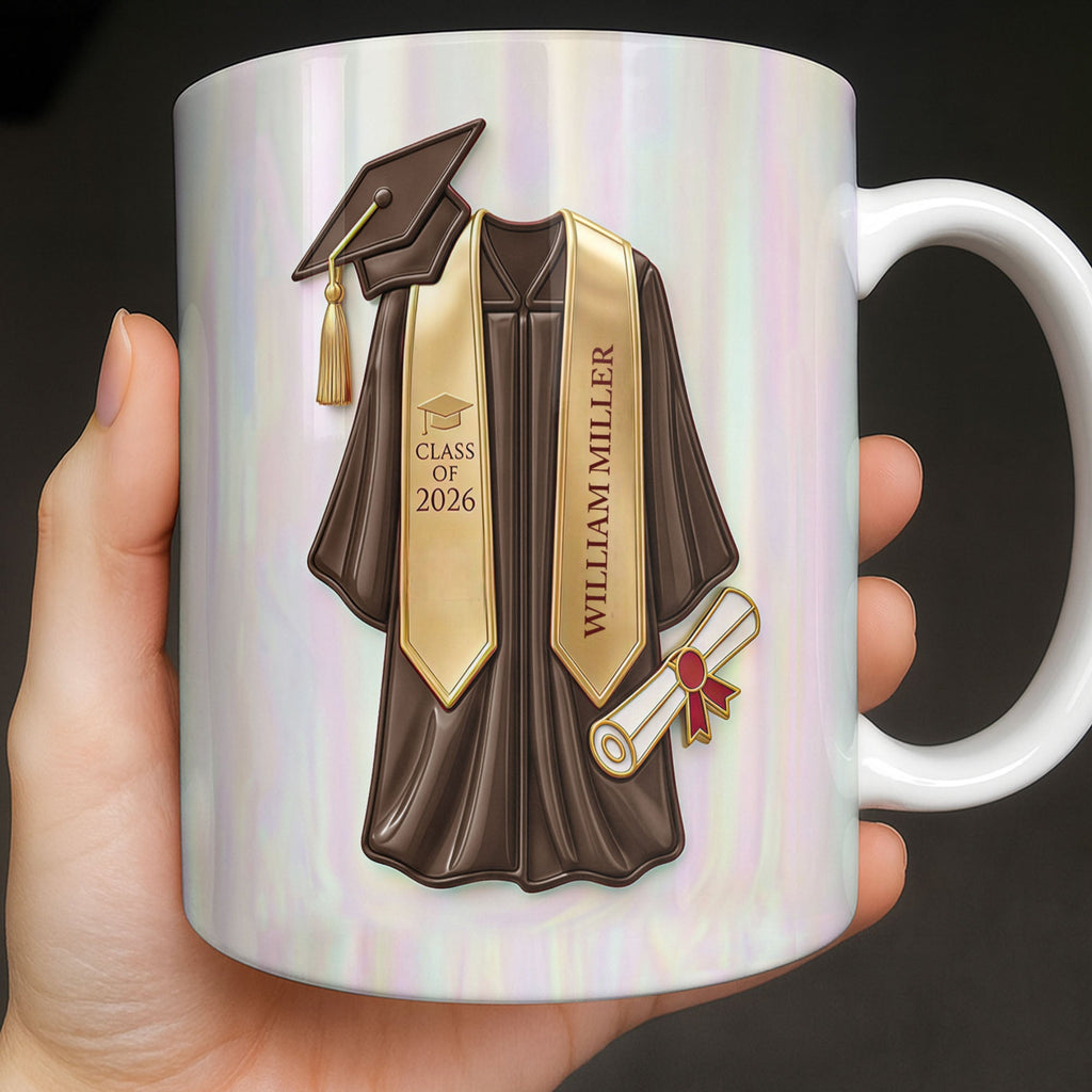 Personalized Graduation Coffee Mug Custom Name Class of 2023 Gift Edge-to-edge Mug GradoCreations