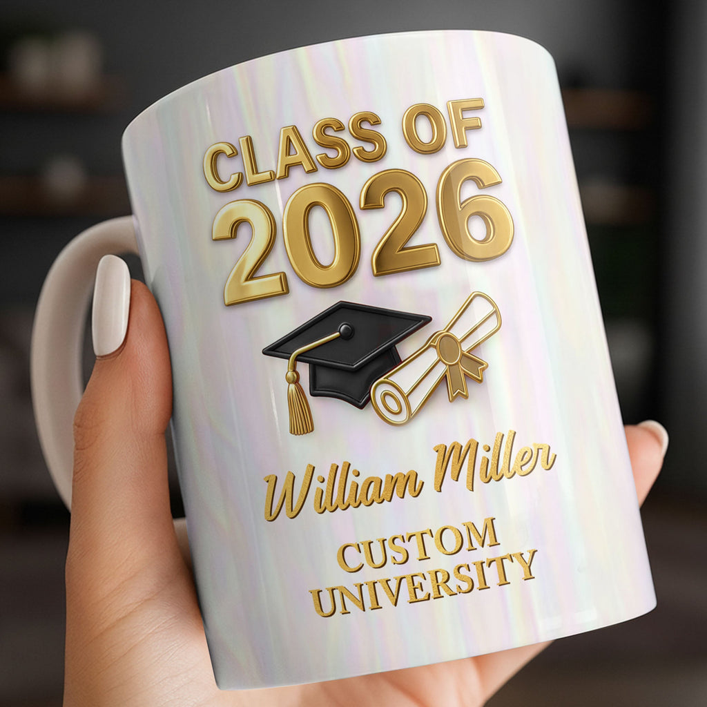 Personalized Graduation Coffee Mug Custom Name Class of 2023 Gift Edge-to-edge Mug GradoCreations