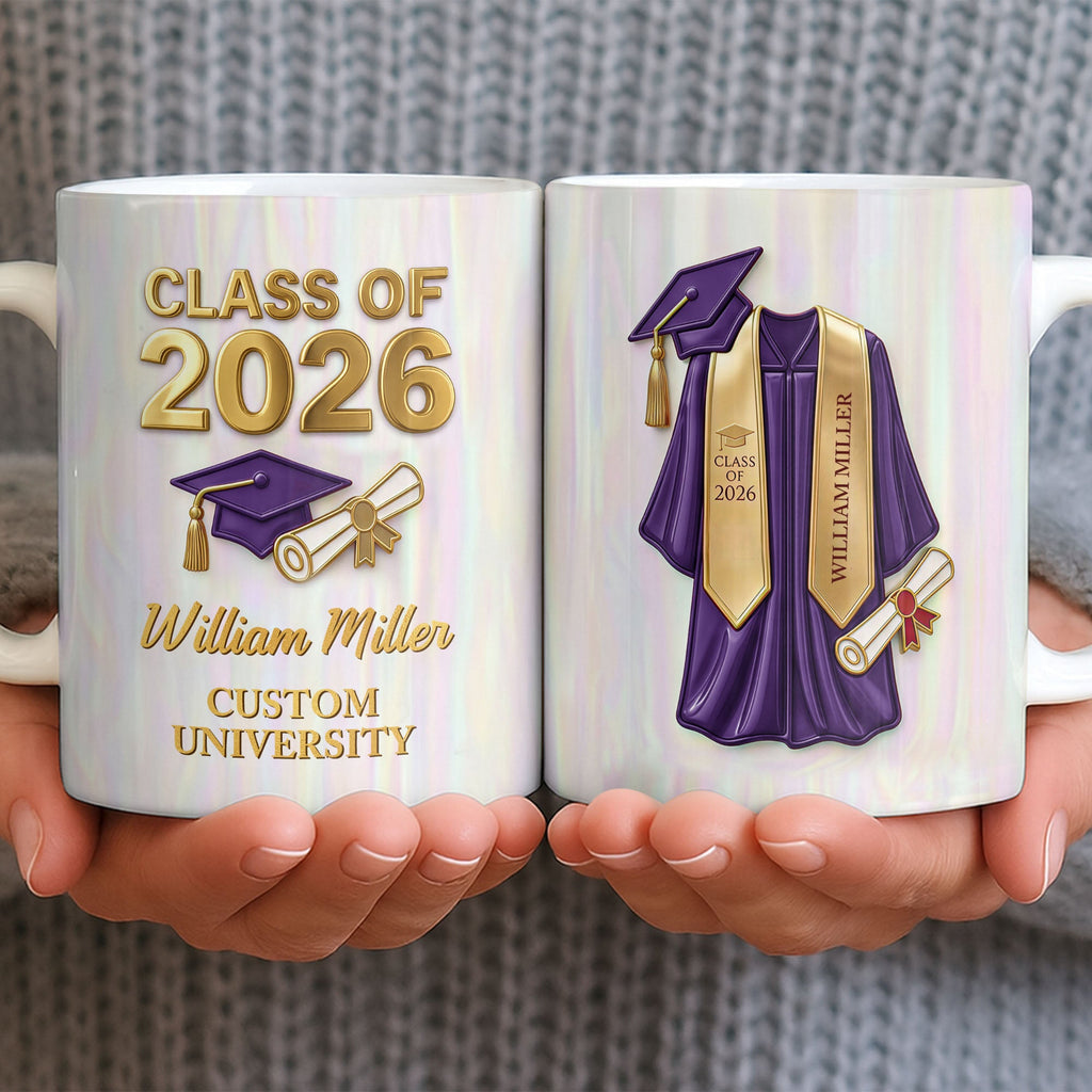 Personalized Graduation Coffee Mug Custom Name Class of 2023 Gift Edge-to-edge Mug GradoCreations