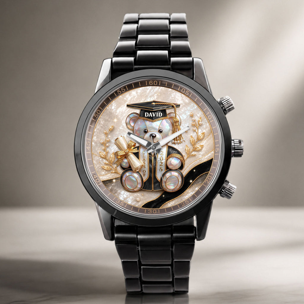 Personalized Custom Men's Watch Graduation Gift for Him Men's Watch GradoCreations