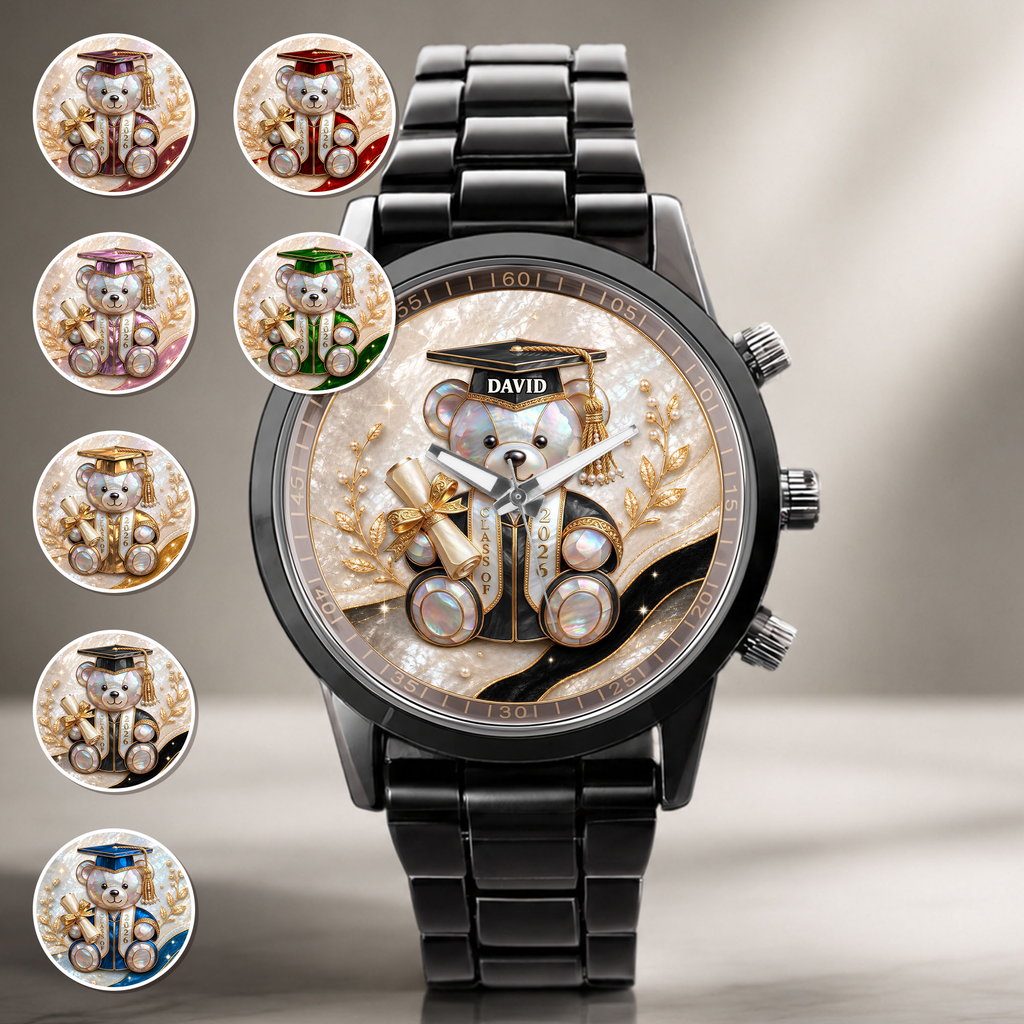 Personalized Custom Men's Watch Graduation Gift for Him Men's Watch GradoCreations