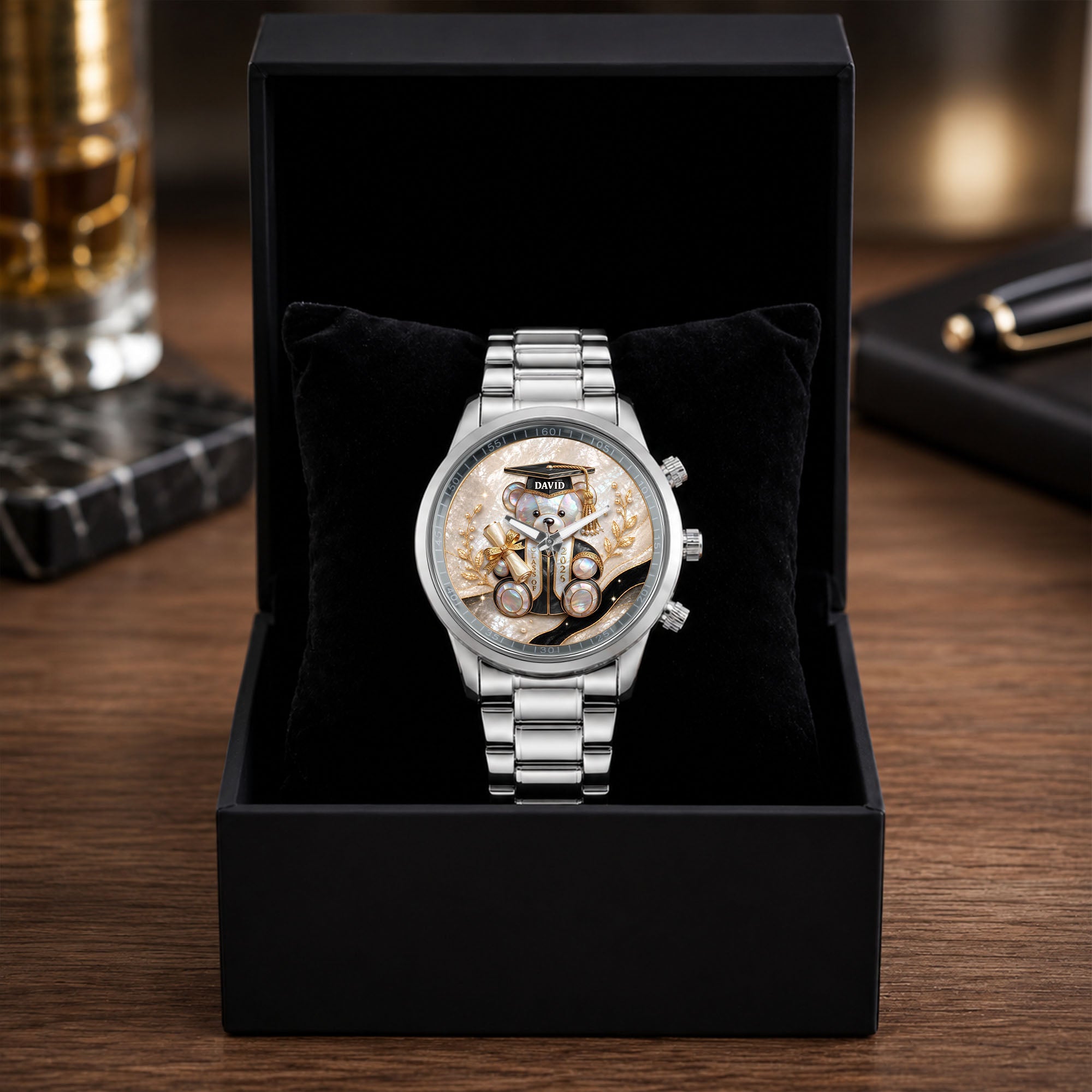 Personalized Custom Men's Watch Graduation Gift for Him Men's Watch GradoCreations