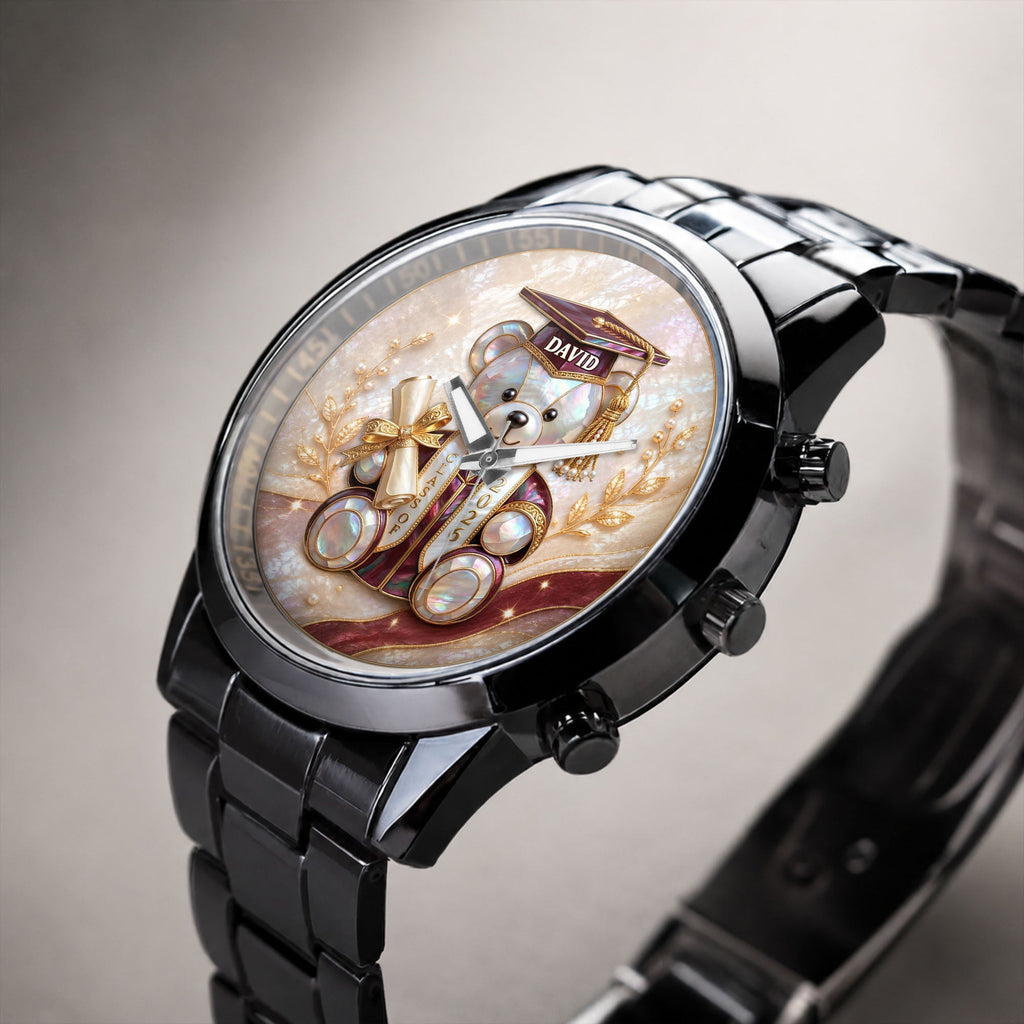 Personalized Custom Men's Watch Graduation Gift for Him Men's Watch GradoCreations