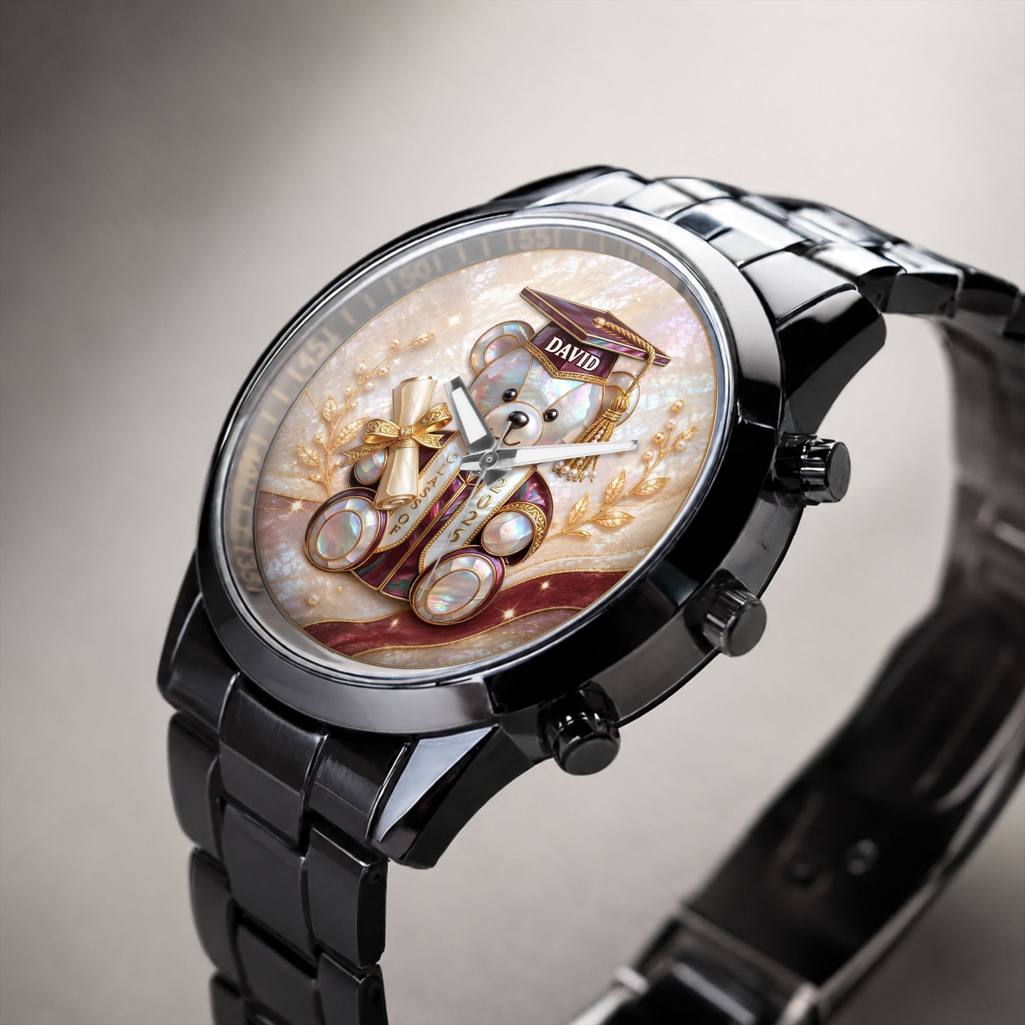 Personalized Custom Men's Watch Graduation Gift for Him Men's Watch GradoCreations