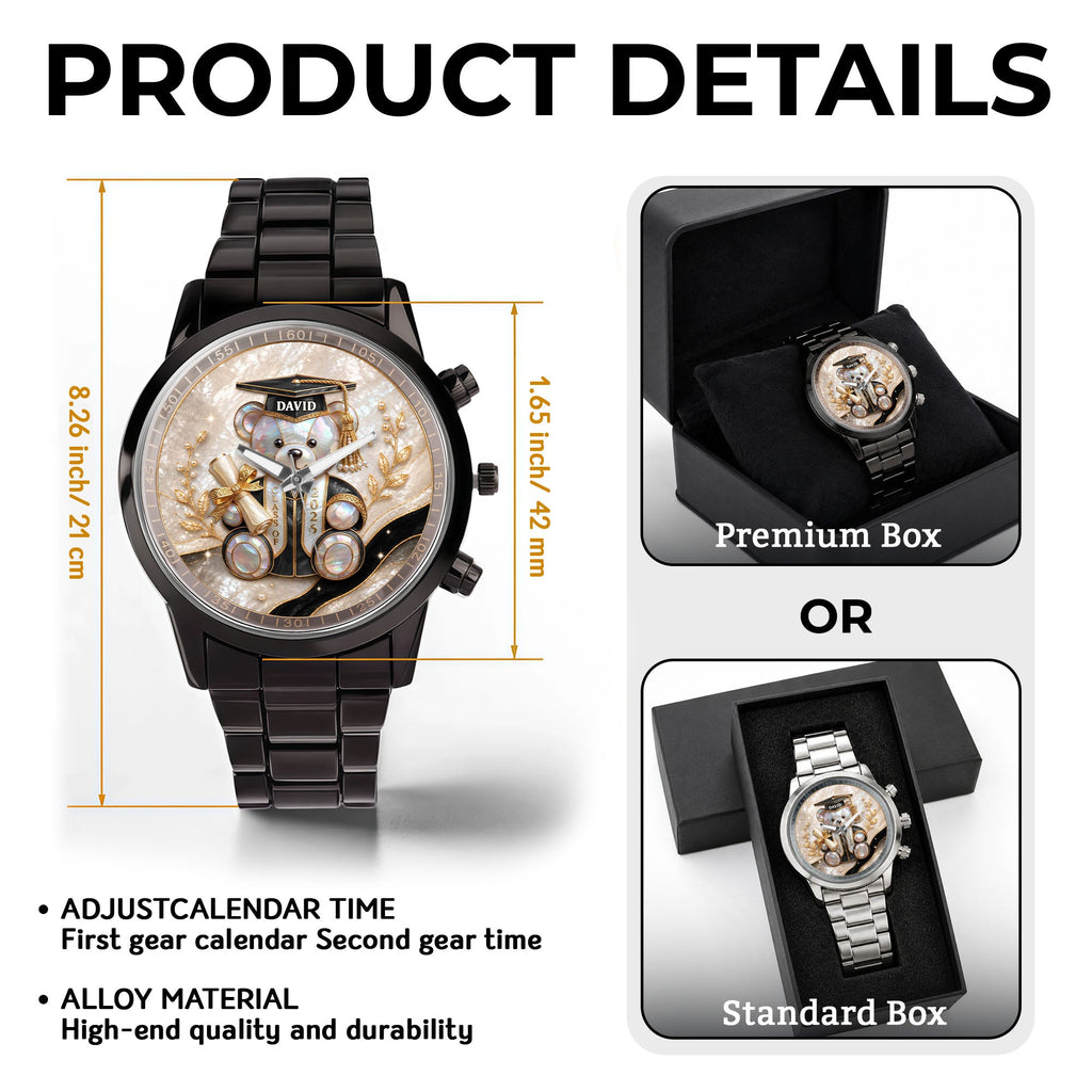 Personalized Custom Men's Watch Graduation Gift for Him Men's Watch GradoCreations