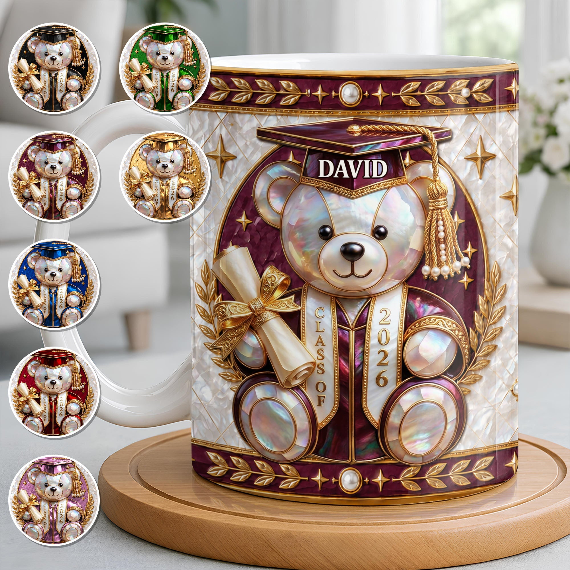 Personalized Graduation Coffee Mug Custom Name Gift for Graduates Edge-to-edge Mug GradoCreations
