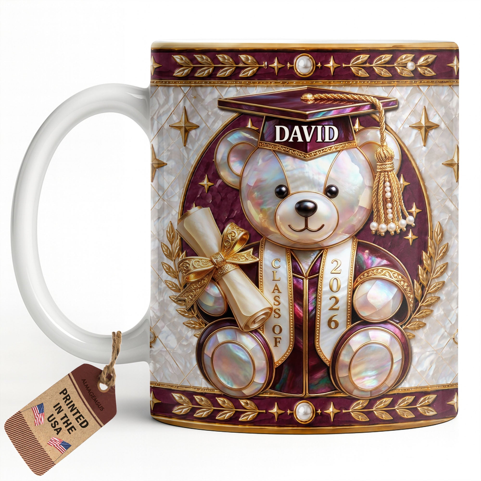 Personalized Graduation Coffee Mug Custom Name Gift for Graduates Edge-to-edge Mug GradoCreations