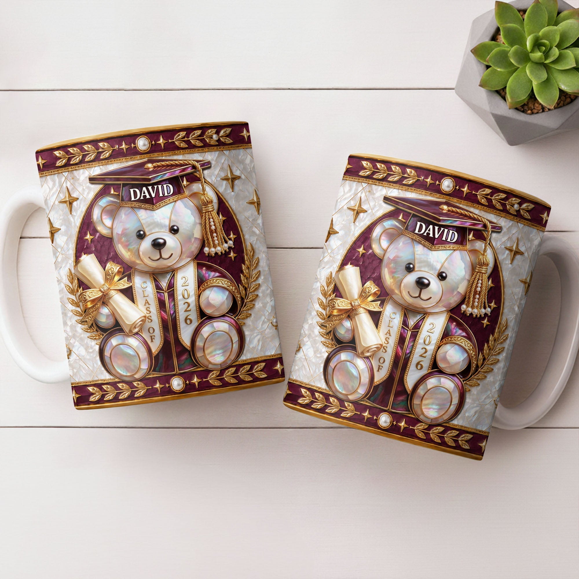 Personalized Graduation Coffee Mug Custom Name Gift for Graduates Edge-to-edge Mug GradoCreations