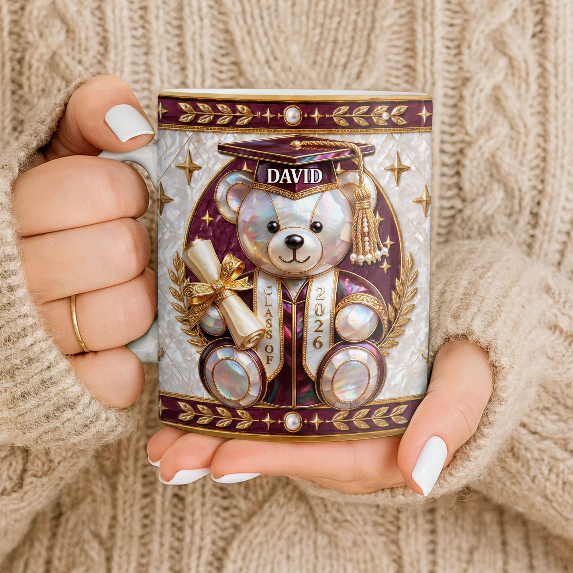 Personalized Graduation Coffee Mug Custom Name Gift for Graduates Edge-to-edge Mug GradoCreations