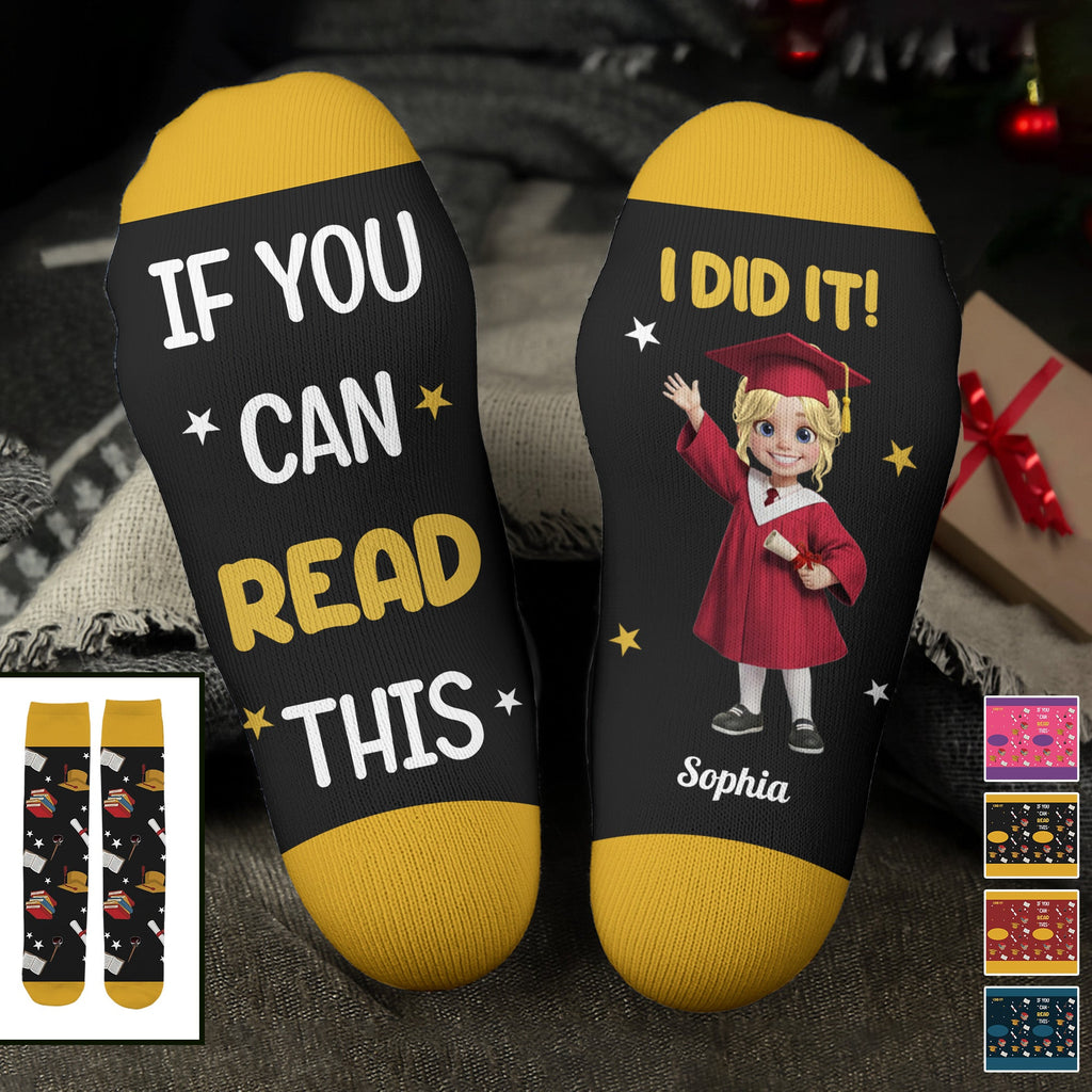 Personalized Graduation Crew Socks Custom Name Gift for Her Crew Socks GradoCreations