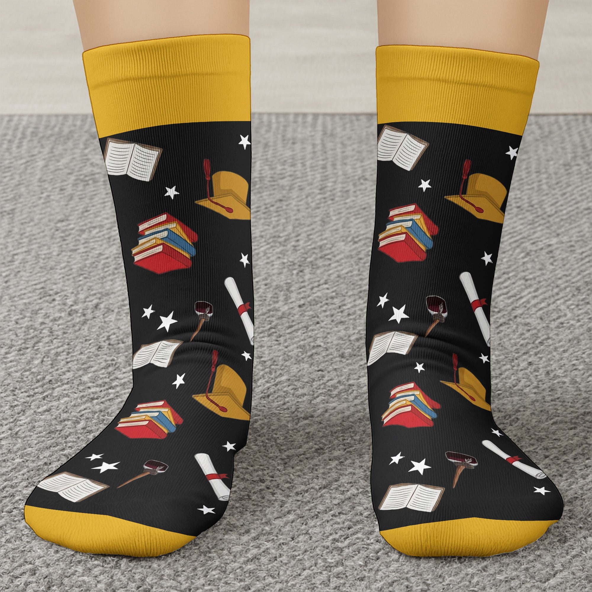 Personalized Graduation Crew Socks Custom Name Gift for Her Crew Socks GradoCreations