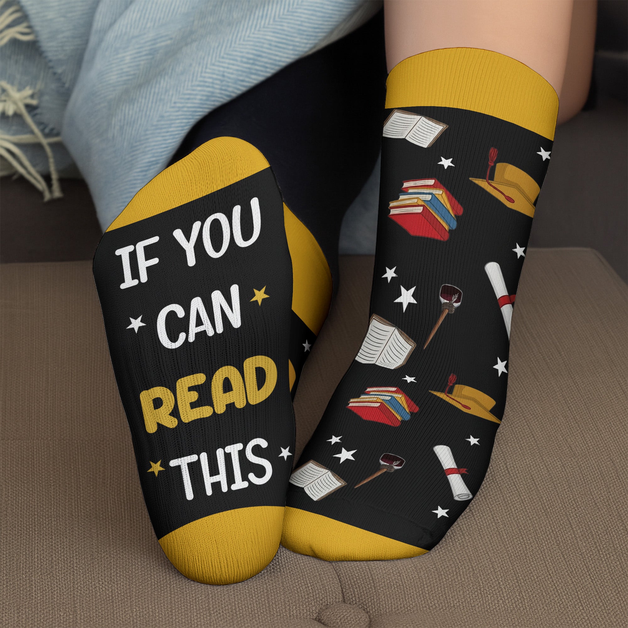 Personalized Graduation Crew Socks Custom Name Gift for Her Crew Socks GradoCreations