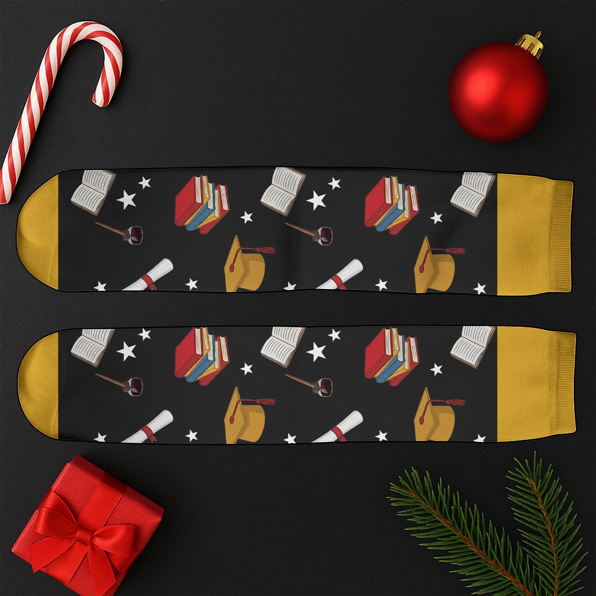 Personalized Graduation Crew Socks Custom Name Gift for Her Crew Socks GradoCreations