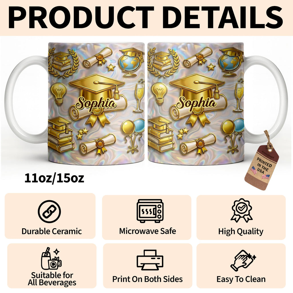 Personalized Graduation Mug Custom Coffee Gift for Grads Edge-to-edge Mug GradoCreations