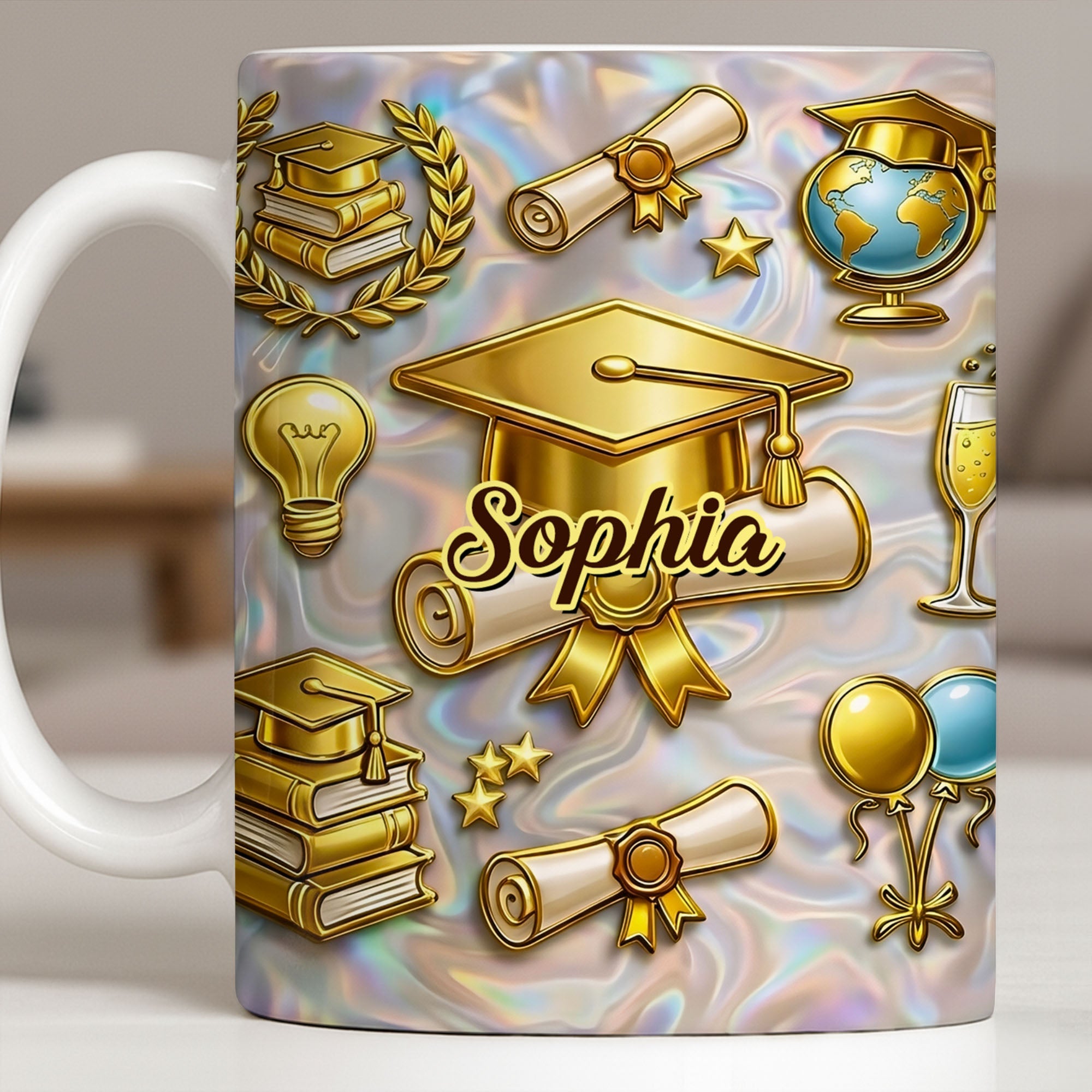 Personalized Graduation Mug Custom Coffee Gift for Grads Edge-to-edge Mug GradoCreations