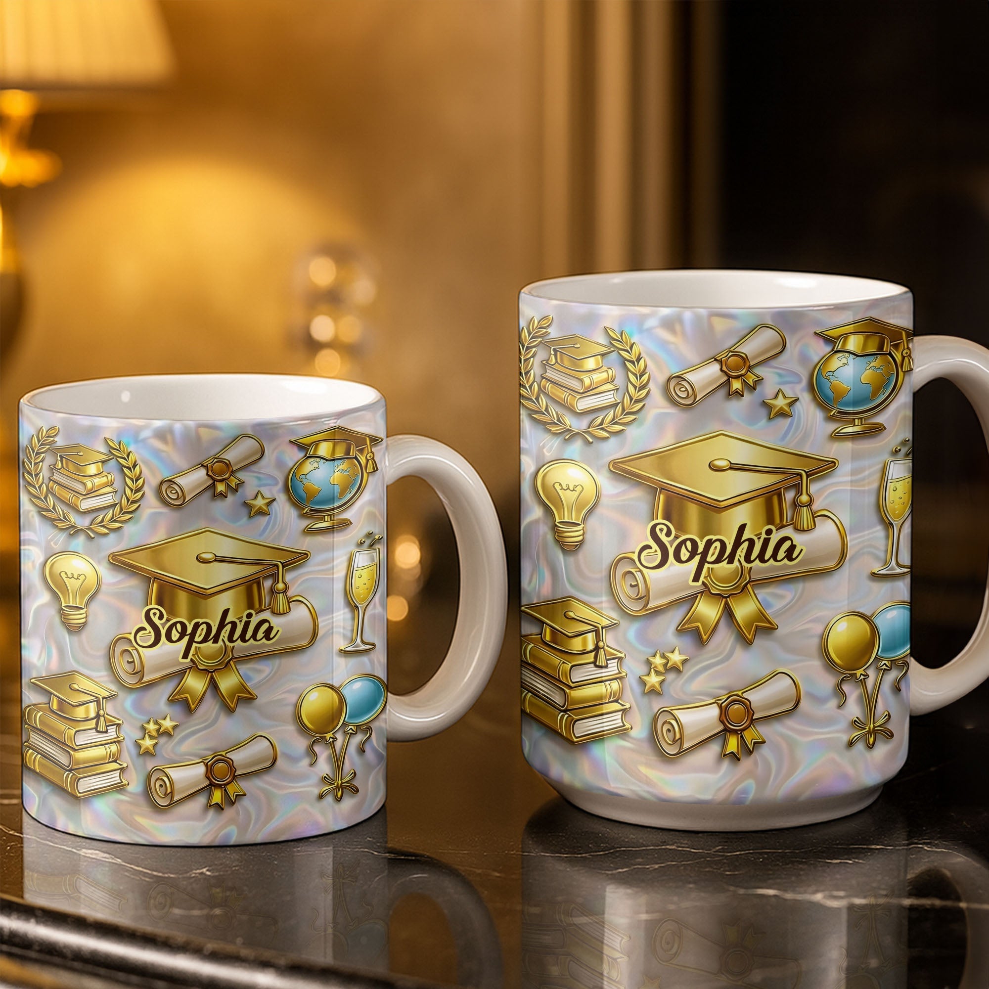 Personalized Graduation Mug Custom Coffee Gift for Grads Edge-to-edge Mug GradoCreations