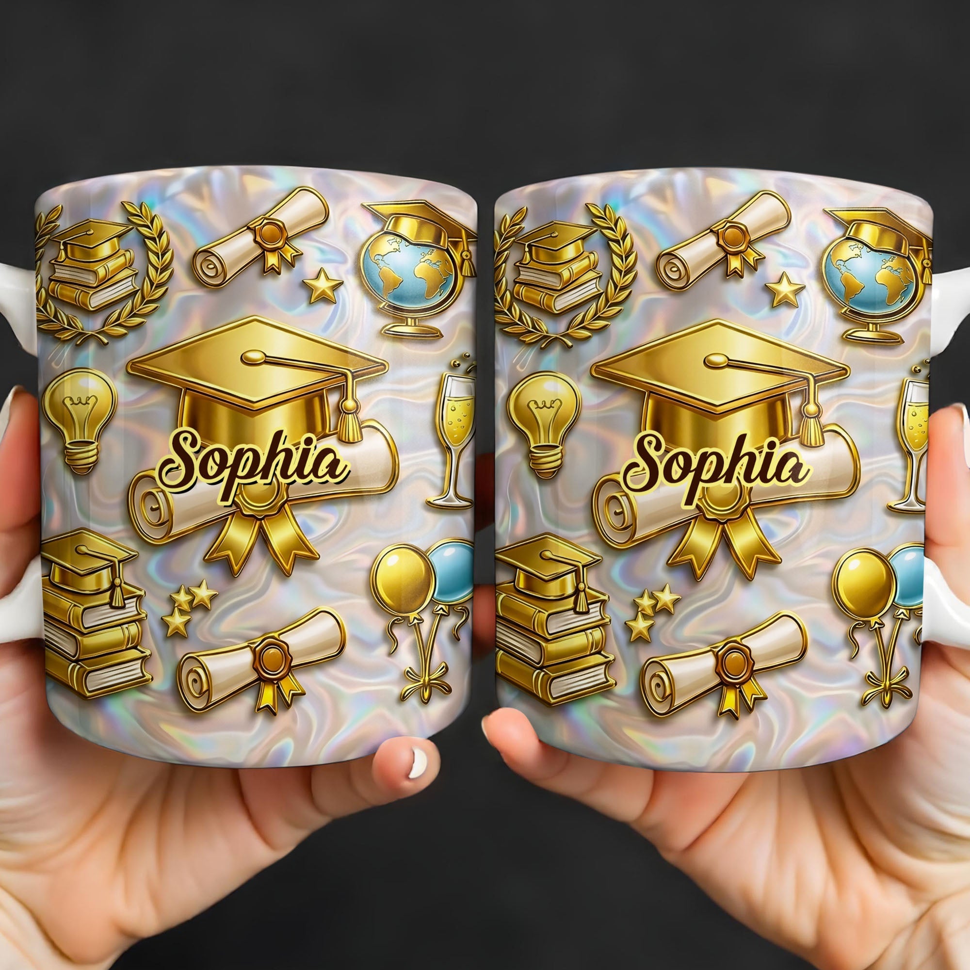 Personalized Graduation Mug Custom Coffee Gift for Grads Edge-to-edge Mug GradoCreations
