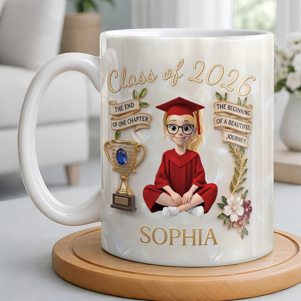 Personalized Graduation Coffee Mug Custom Name Gift for Her Edge-to-edge Mug GradoCreations