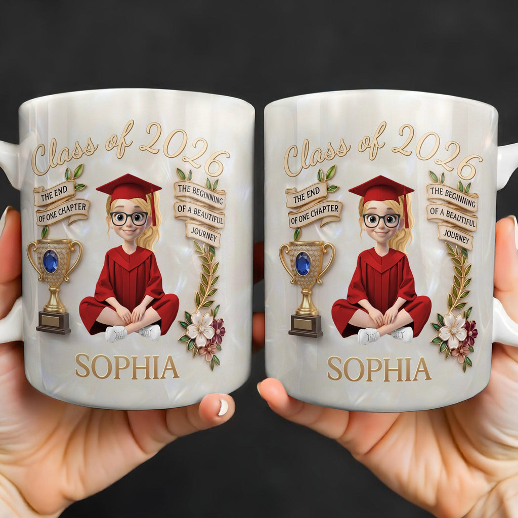 Personalized Graduation Coffee Mug Custom Name Gift for Her Edge-to-edge Mug GradoCreations