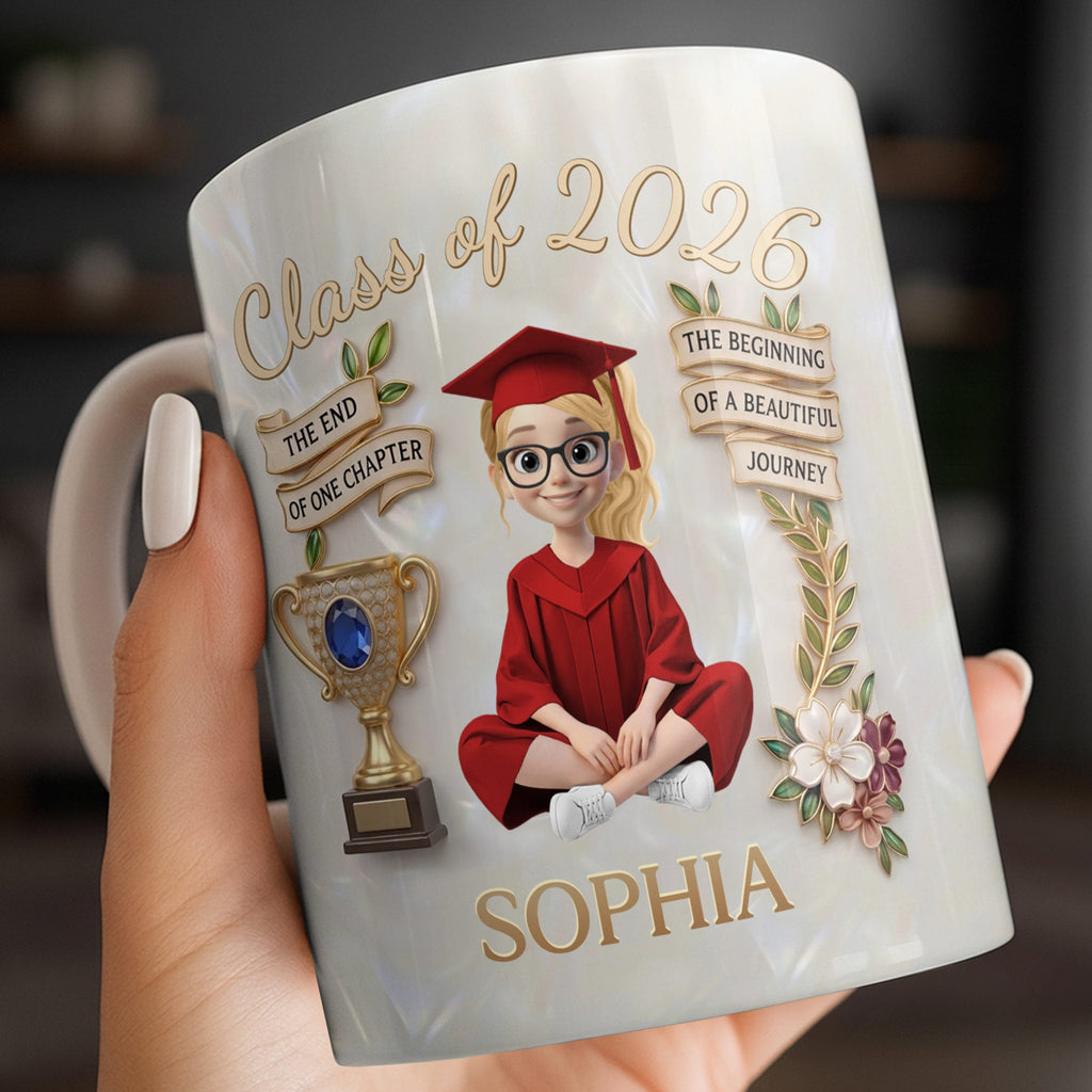 Personalized Graduation Coffee Mug Custom Name Gift for Her Edge-to-edge Mug GradoCreations