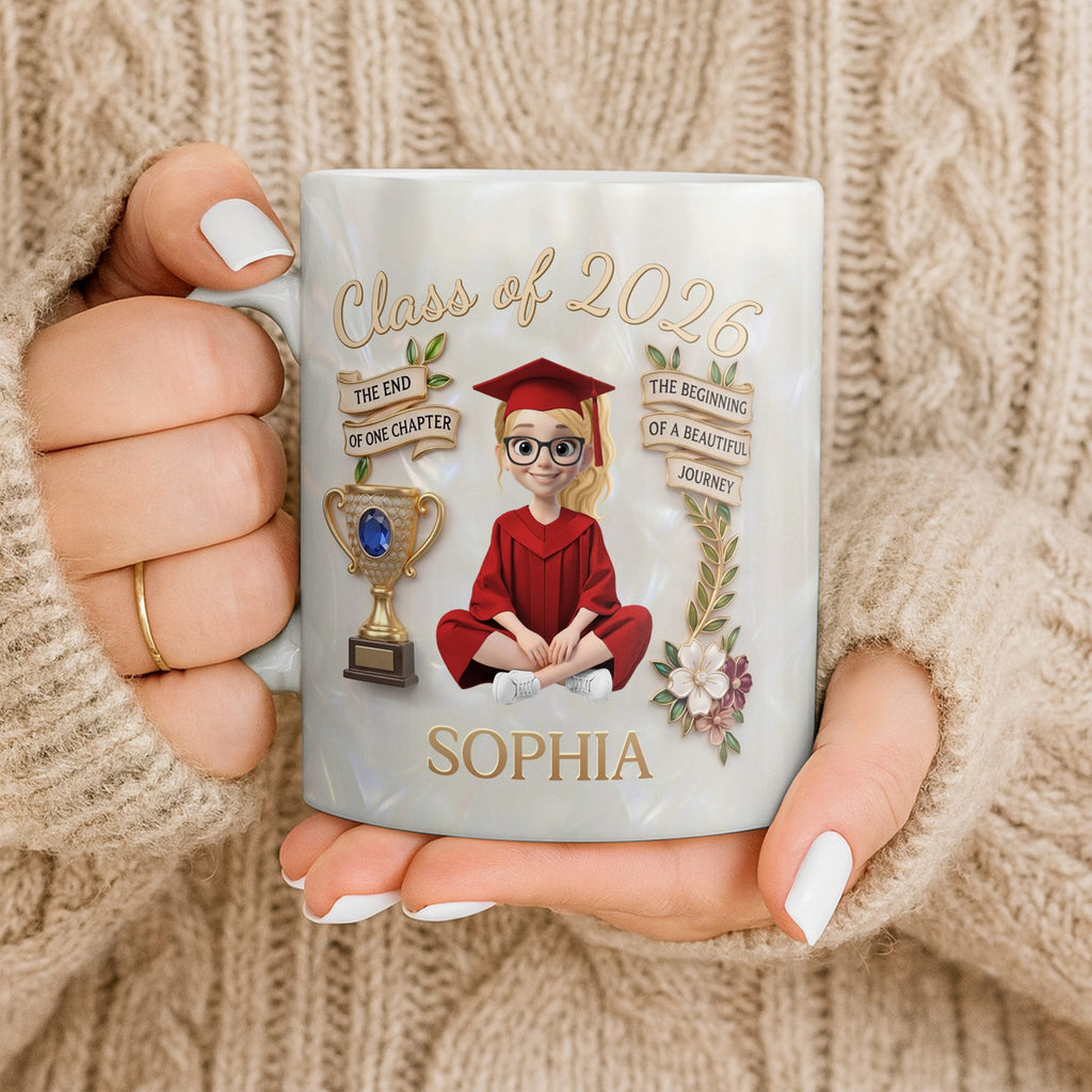 Personalized Graduation Coffee Mug Custom Name Gift for Her Edge-to-edge Mug GradoCreations