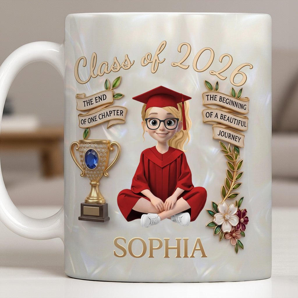 Personalized Graduation Coffee Mug Custom Name Gift for Her Edge-to-edge Mug GradoCreations