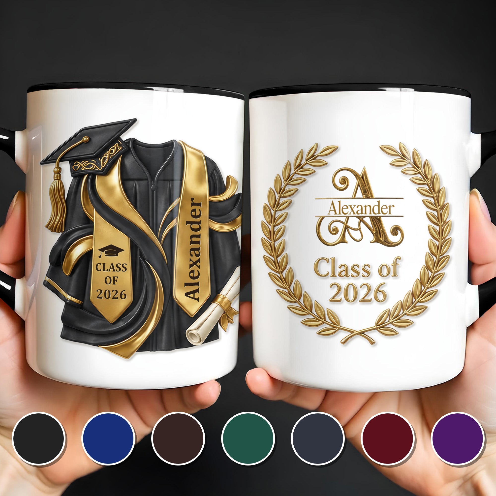 Personalized Custom Graduation Accent Mug Gift for Graduates Accent Mug GradoCreations