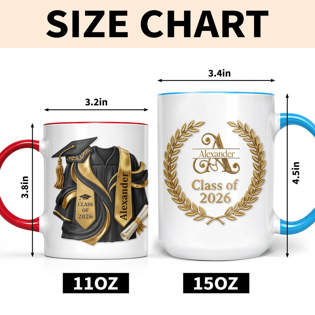 Personalized Custom Graduation Accent Mug Gift for Graduates Accent Mug GradoCreations