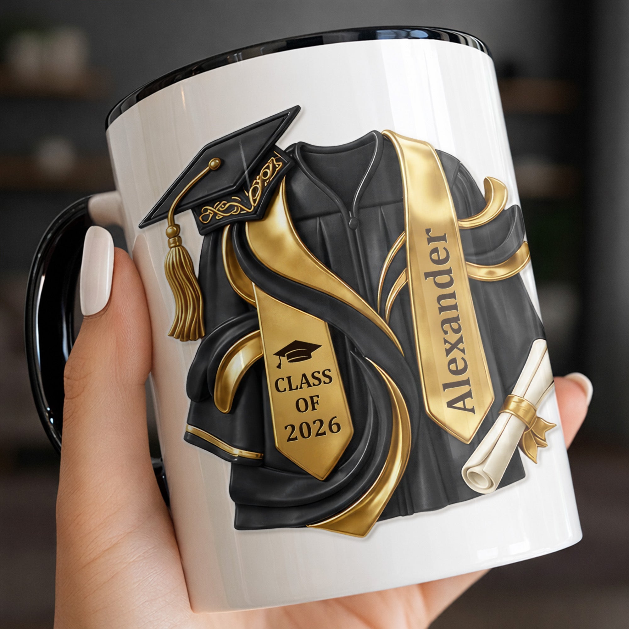 Personalized Custom Graduation Accent Mug Gift for Graduates Accent Mug GradoCreations