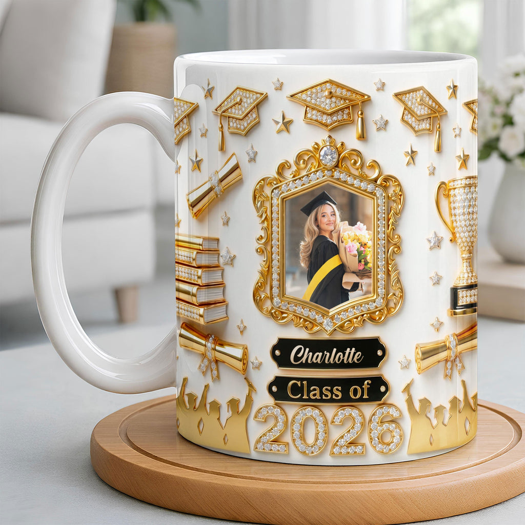 Personalized Graduation Coffee Mug Custom Photo Gift for Graduate Edge-to-edge Mug GradoCreations