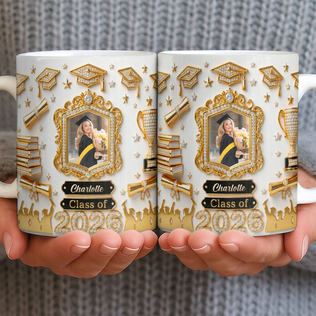 Personalized Graduation Coffee Mug Custom Photo Gift for Graduate Edge-to-edge Mug GradoCreations