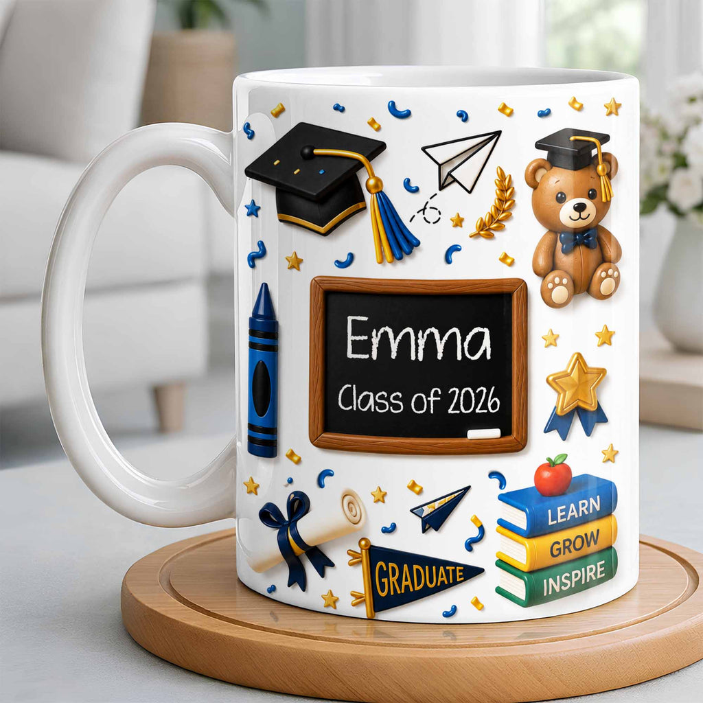 Personalized Graduation Coffee Mug Custom Name Gift Idea Edge-to-edge Mug GradoCreations