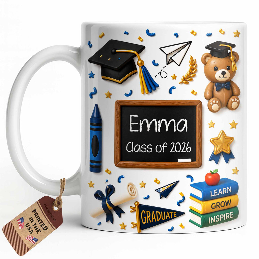 Personalized Graduation Coffee Mug Custom Name Gift Idea Edge-to-edge Mug GradoCreations