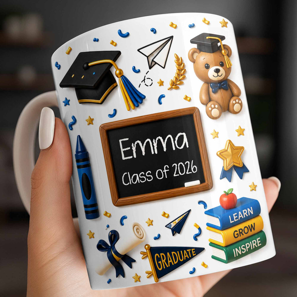 Personalized Graduation Coffee Mug Custom Name Gift Idea Edge-to-edge Mug GradoCreations