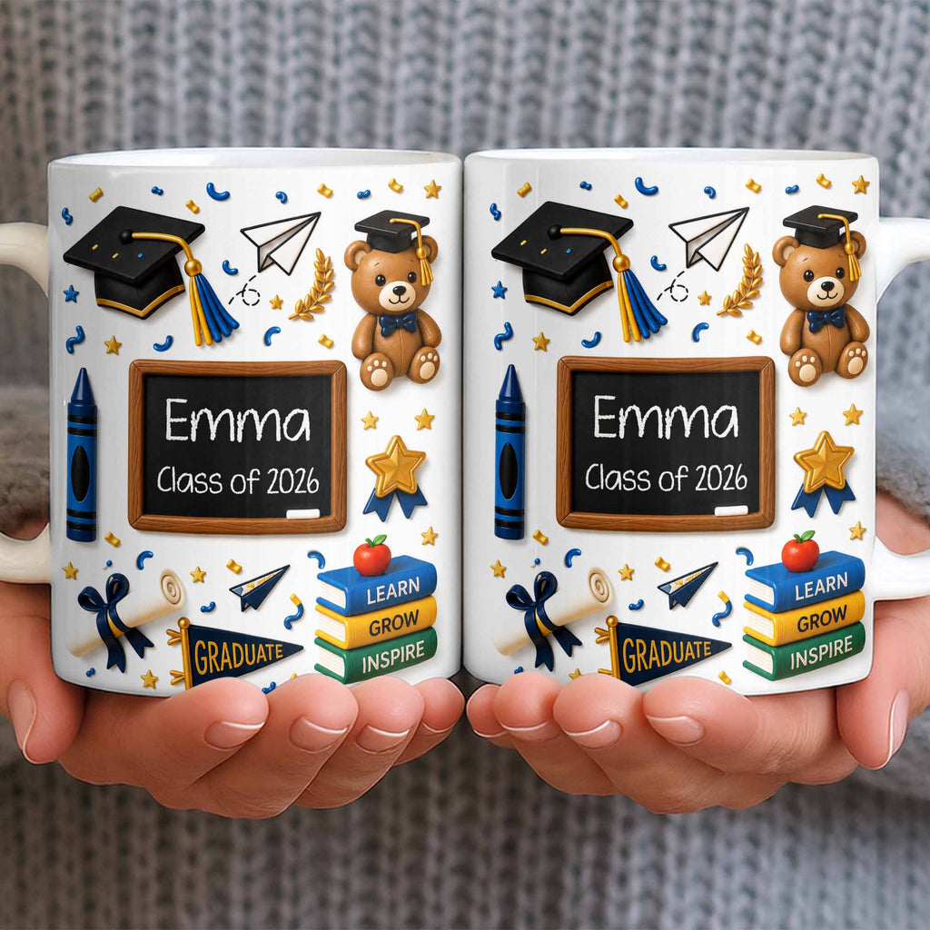 Personalized Graduation Coffee Mug Custom Name Gift Idea Edge-to-edge Mug GradoCreations