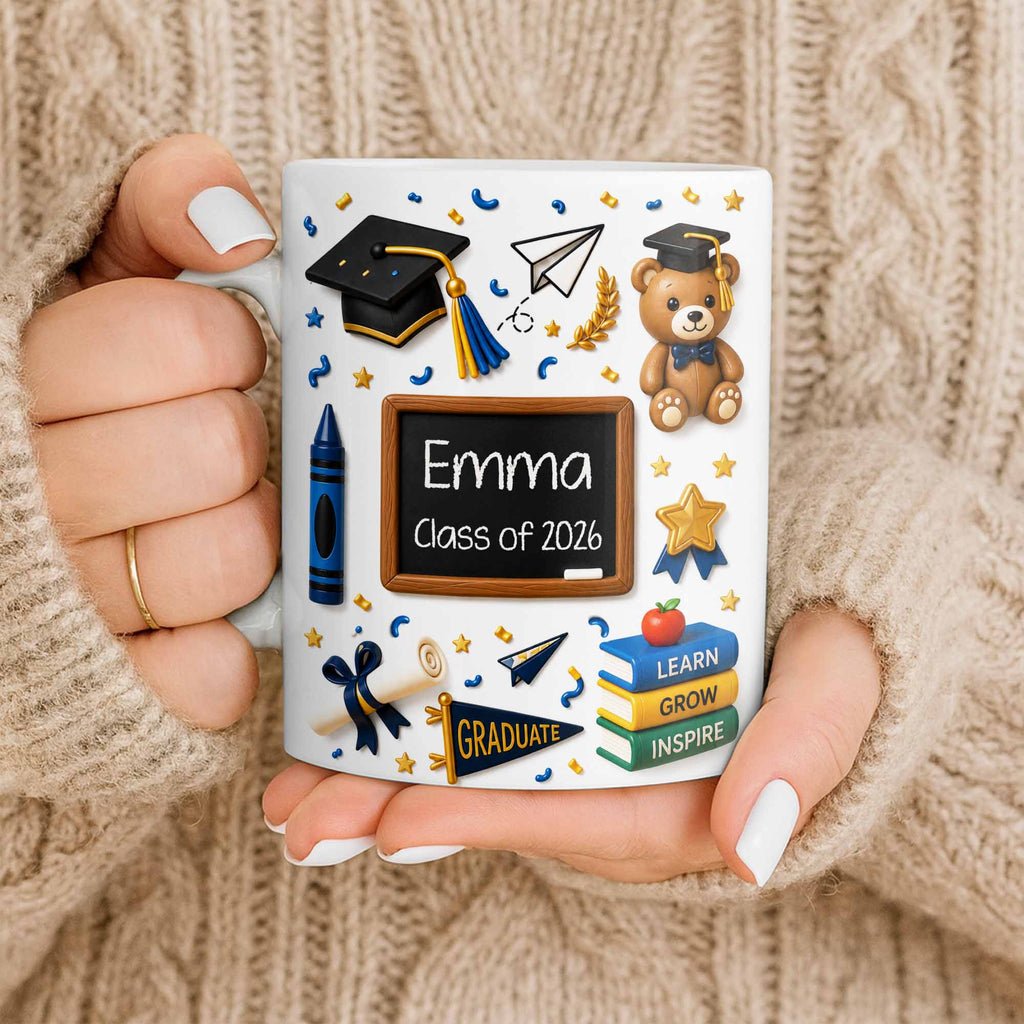 Personalized Graduation Coffee Mug Custom Name Gift Idea Edge-to-edge Mug GradoCreations