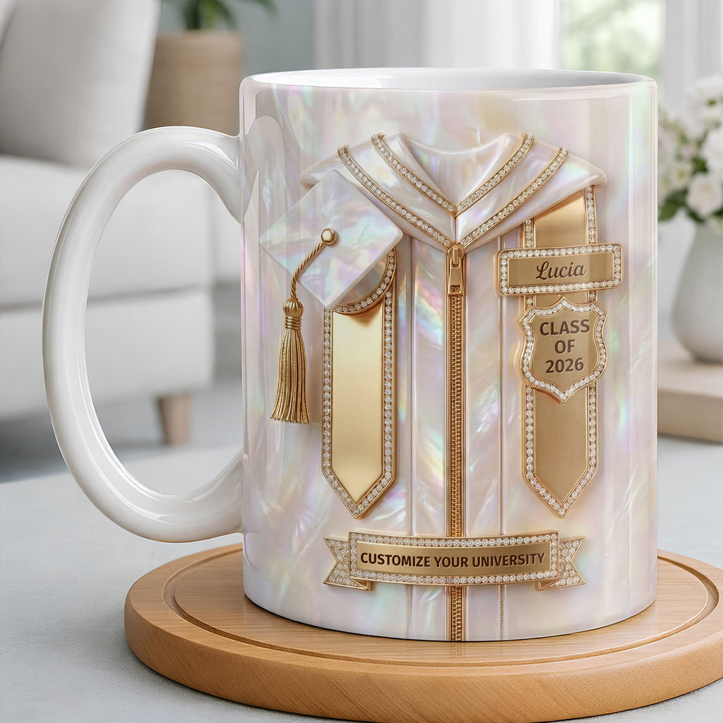 Personalized Graduation Coffee Mug Custom Name Gift for Graduates Edge-to-edge Mug GradoCreations