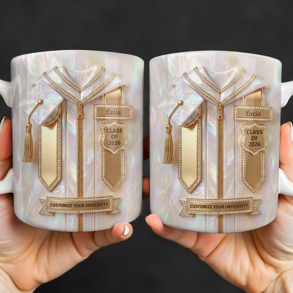 Personalized Graduation Coffee Mug Custom Name Gift for Graduates Edge-to-edge Mug GradoCreations