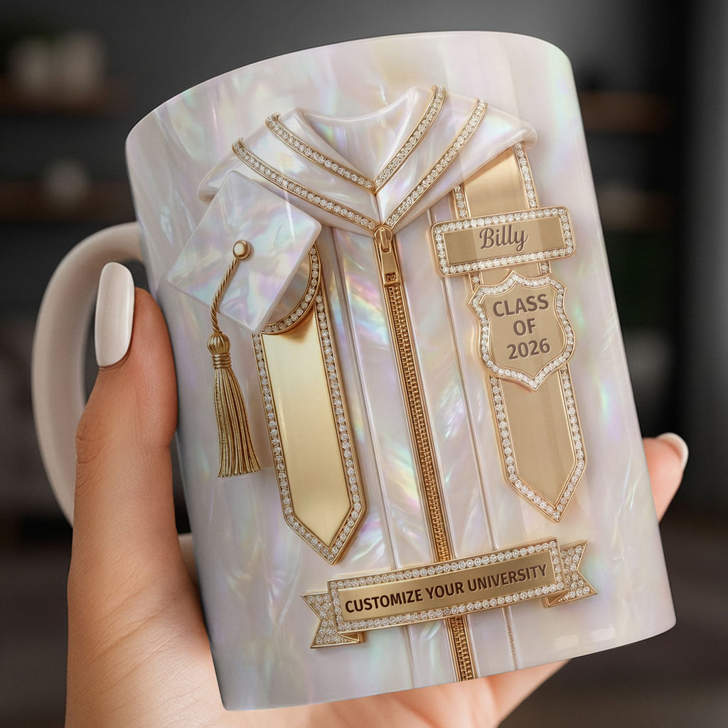 Personalized Graduation Coffee Mug Custom Name Gift for Graduates Edge-to-edge Mug GradoCreations