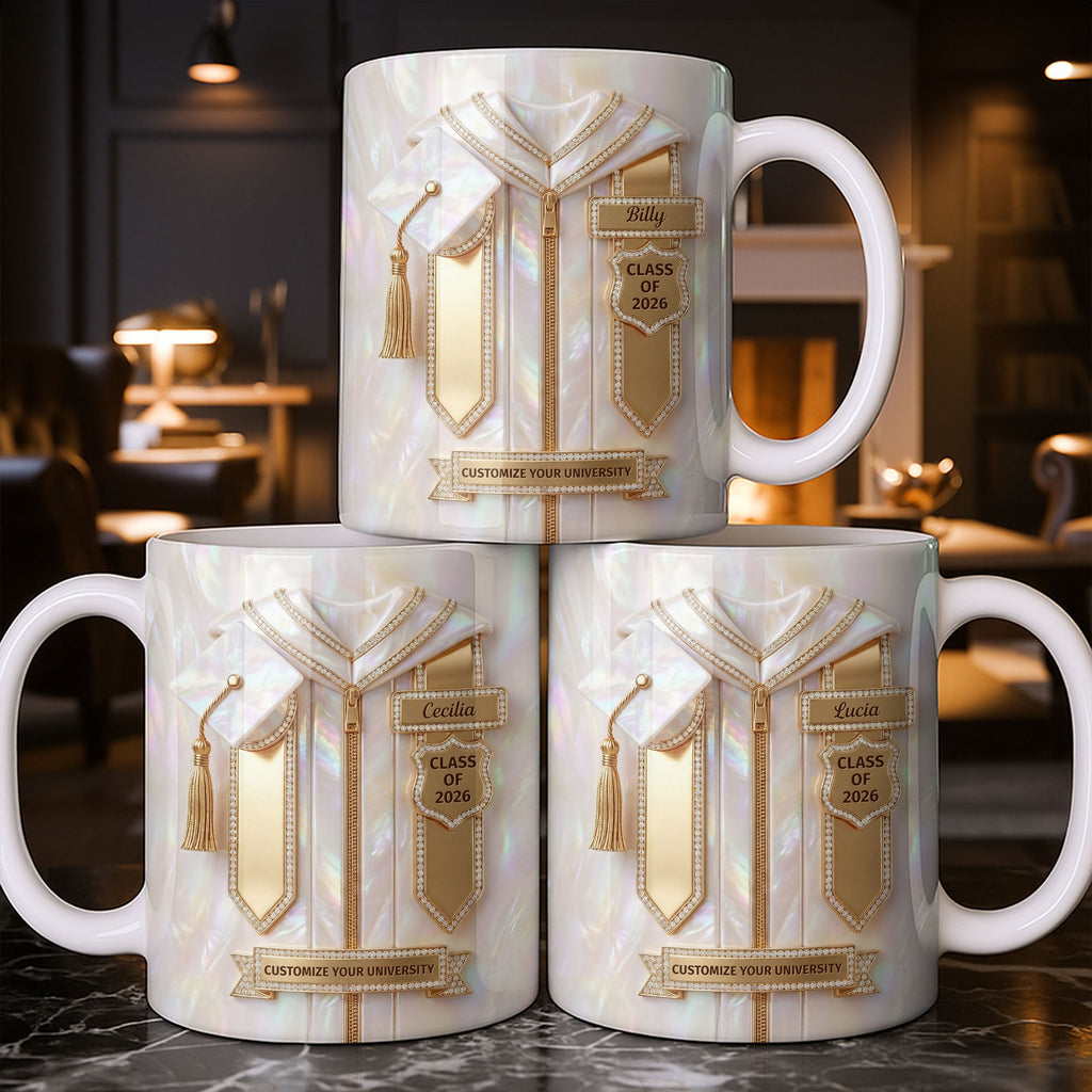 Personalized Graduation Coffee Mug Custom Name Gift for Graduates Edge-to-edge Mug GradoCreations