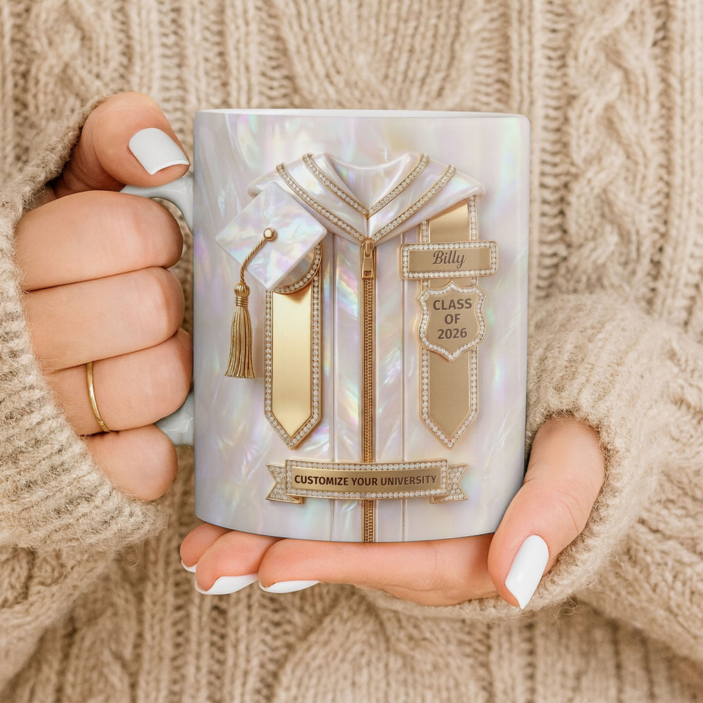 Personalized Graduation Coffee Mug Custom Name Gift for Graduates Edge-to-edge Mug GradoCreations